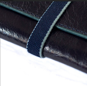 Unisex Navy Leather Card Wallet Holder