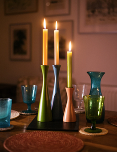Tall Candleholder - Olive Green
