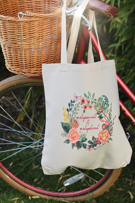 Shop Local Linen Shopping Bag