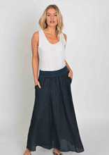 Load image into Gallery viewer, Linen Lili Maxi Skirt - Navy