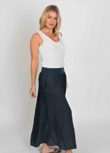 Load image into Gallery viewer, Linen Lili Maxi Skirt - Navy