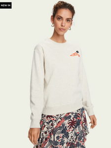 Long sleeve sustainable cotton artwork sweatshirt