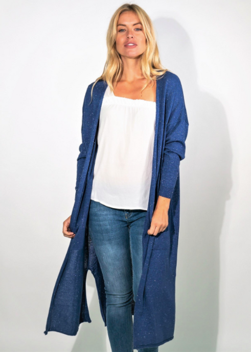 Long Sparkle Cardi - One Size - Denim