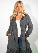 Load image into Gallery viewer, Grey Wool Long Blanket Coat