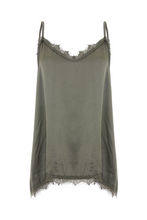 Load image into Gallery viewer, Lace Trim Kami Camisoles in Khaki - Black - Navy - Taupe