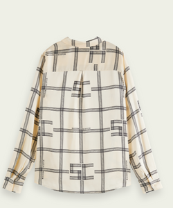 Maison Scotch - Printed long sleeve drapey shirt