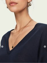 Load image into Gallery viewer, 100% Merino wool long sleeve V-neck sweater - last one XS - 8 only