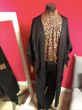 Load image into Gallery viewer, Long Sparkle Cardi - One Size - Black