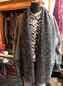 Grey Wool Blanket Short Jacket Coat