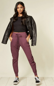 Cotton Joggers - Bordeaux - LAST PAIR - SIZE 8-10/Small