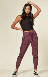 Cotton Joggers - Bordeaux - LAST PAIR - SIZE 8-10/Small