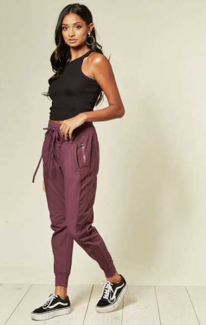Cotton Joggers - Bordeaux - LAST PAIR - SIZE 8-10/Small