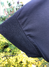 Load image into Gallery viewer, All Black Donna Jersey Tee with Black Lurex Trim - LAST ONE - L/14