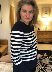 Navy & White Stripe Classic Breton L/S Tee - LAST ONE XS only