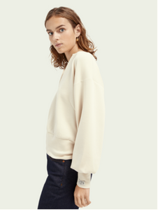 Voluminous sleeved soft sweater - Ecru