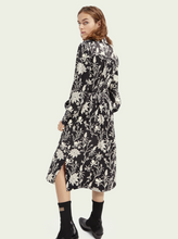 Load image into Gallery viewer, Black Floral Shirtdress