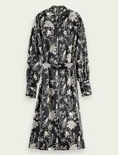 Load image into Gallery viewer, Black Floral Shirtdress