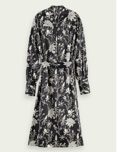 Black Floral Shirtdress