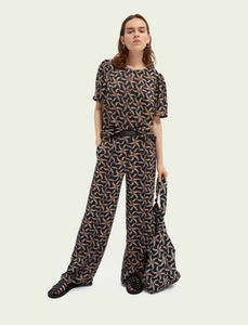 Starfish Elasticated waist wide-leg trouser