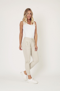 Cotton Joggers - Cream