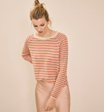 Load image into Gallery viewer, Helsa Nectarine Stripe Knit