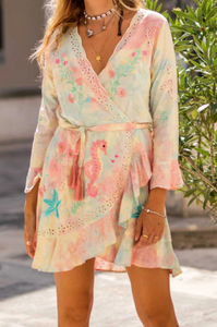 Chania Sunset Wrap Dress - Short