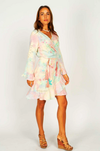 Chania Sunset Wrap Dress - Short