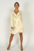 Load image into Gallery viewer, Riveria Cream Wrap Dress - Short
