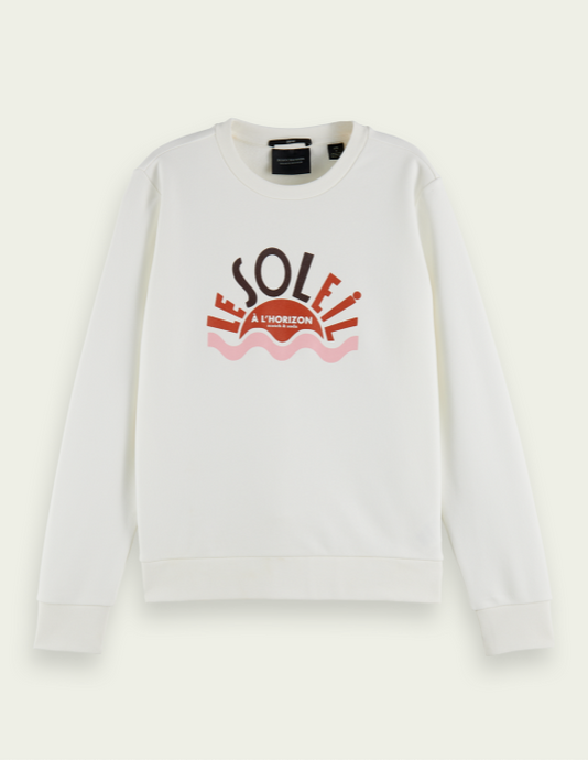 Le Soleil Off white organic cotton-blend sweater