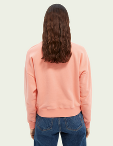 Flamingo Pink Relaxed fit organic cotton-blend sweater