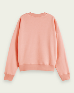 Flamingo Pink Relaxed fit organic cotton-blend sweater