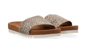 Berlin Hairon Leather Slider - Jungle off white / Black - Size 41 / 7 - Last pair