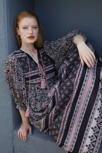 Load image into Gallery viewer, Farah midi dress in Pushkar Rose