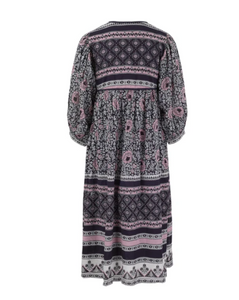 Farah midi dress in Pushkar Rose