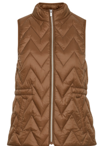 Gold Brown Padded Gilet