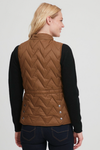 Gold Brown Padded Gilet