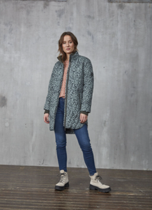 Green ink Padded Coat