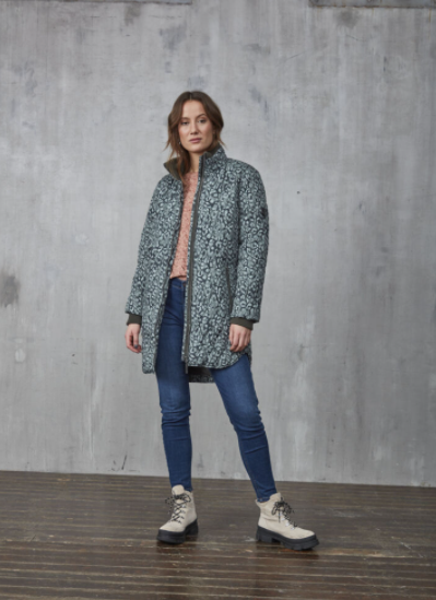 Green ink Padded Coat