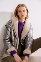 Load image into Gallery viewer, Metallic Reversible Ewen Coat