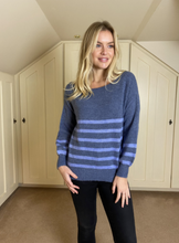 Load image into Gallery viewer, Fairly Soft Knit Sweater With Lurex Stripe Detail