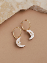 Load image into Gallery viewer, Moon Hoops - Gold