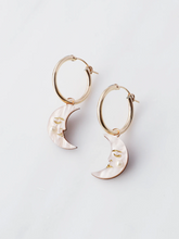 Load image into Gallery viewer, Moon Hoops - Gold