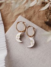 Load image into Gallery viewer, Moon Hoops - Gold