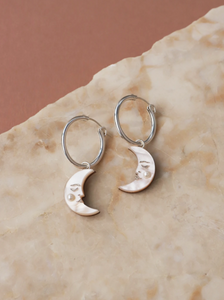 Moon Hoops - Silver