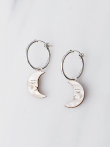 Moon Hoops - Silver