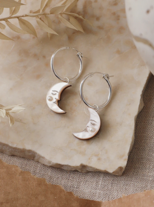 Moon Hoops - Silver