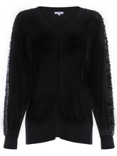Load image into Gallery viewer, SEQUIN KNIT LS V NK JUMPER