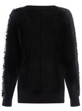 Load image into Gallery viewer, SEQUIN KNIT LS V NK JUMPER