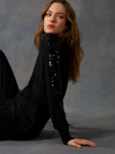 Load image into Gallery viewer, SEQUIN KNIT LS V NK JUMPER