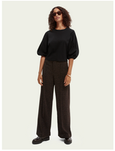 Load image into Gallery viewer, High rise patterned wide-leg trousers